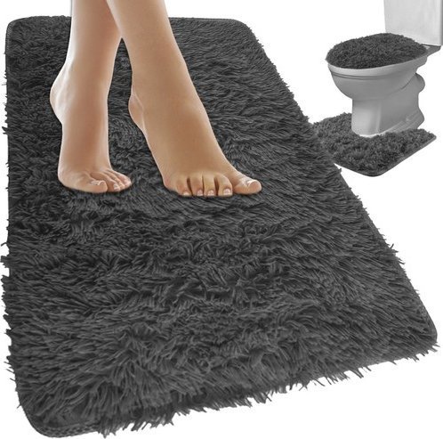 Ruhhy Dywanik łazienkowy - zestaw - szary Ruhhy 24353