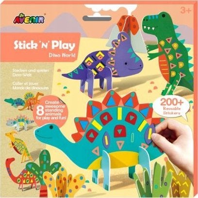 Avenir Wyklejanka Stick N Play - Świat dinozaurów