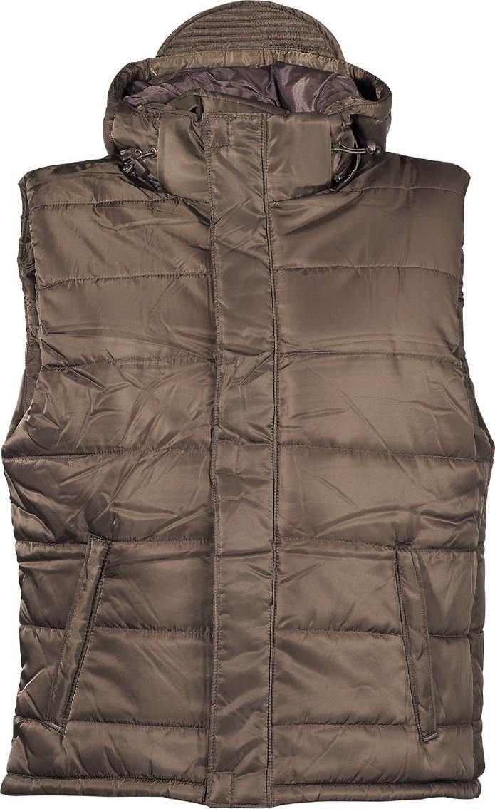 MFH KAMIZELKA US puchowa z kapturem brązowa S