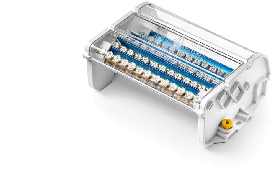 Czterobiegunowy modułowy blok rozdzielczy 4x(8x25 mm2 4x35 mm2 1x50 mm2) na szynę TS35 ShNK 4x13 85145002