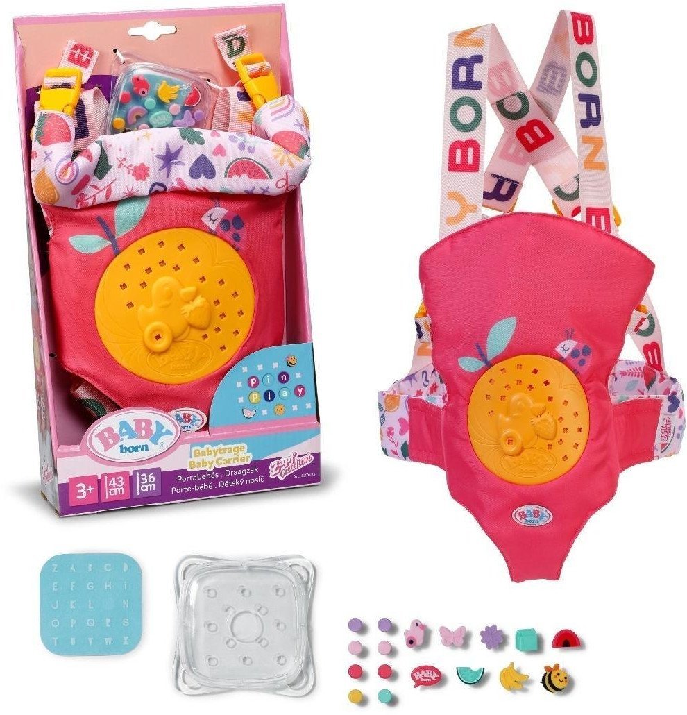 ZAPF Creation BABY born Pinplay Baby Carrier, Doll Accessories