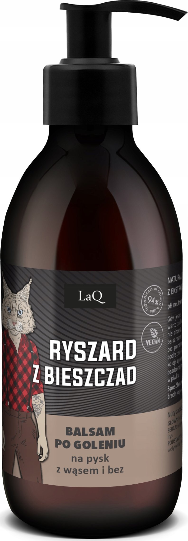 Alkotest LAQ_Balsam po goleniu na pysk z wąsem i bez Ryszard z Bieszczad 150ml