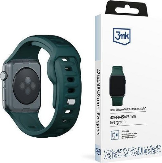 3MK 42/44/45/49 mm Evergreen - 3mk Silicone Watch Strap for Apple