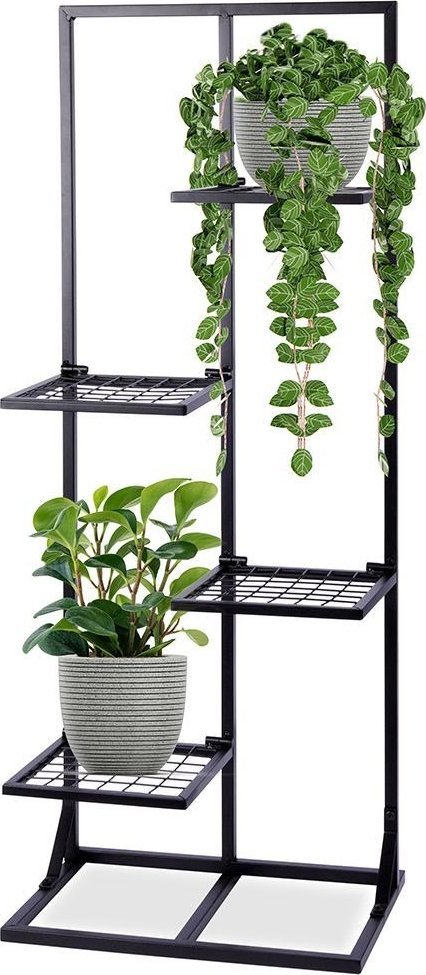Orion Kwietnik metalowy czarny 4-poziomowy 102 cm