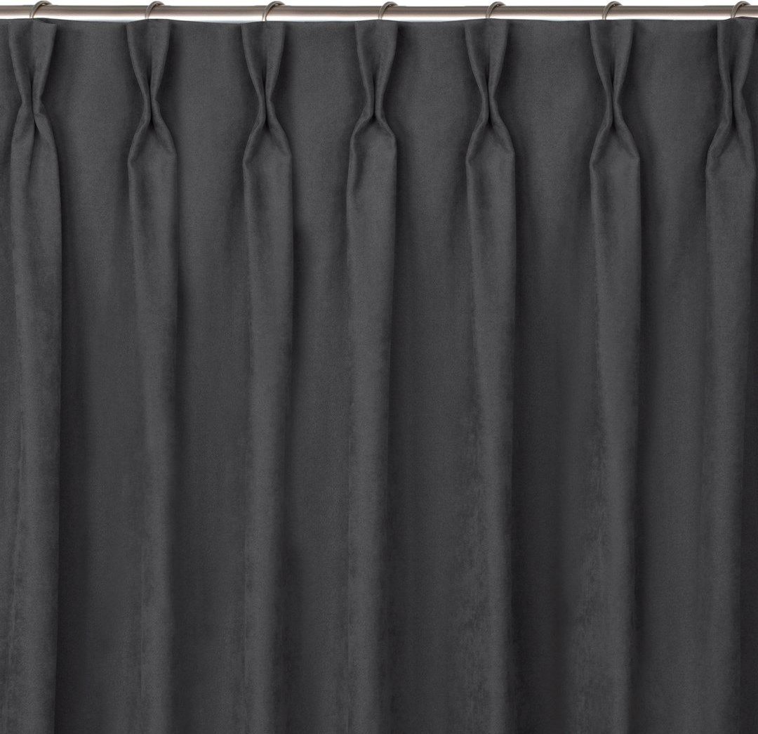 Homede Zasłona MILANA grafitowy szenila 280x270 HOMEDE