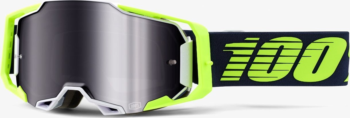 100% Gogle 100% ARMEGA Googgle DEKER Mirros Silver Lens (Szyba Srebrna Lustrzana, LT 25%+/-5%) (NEW)