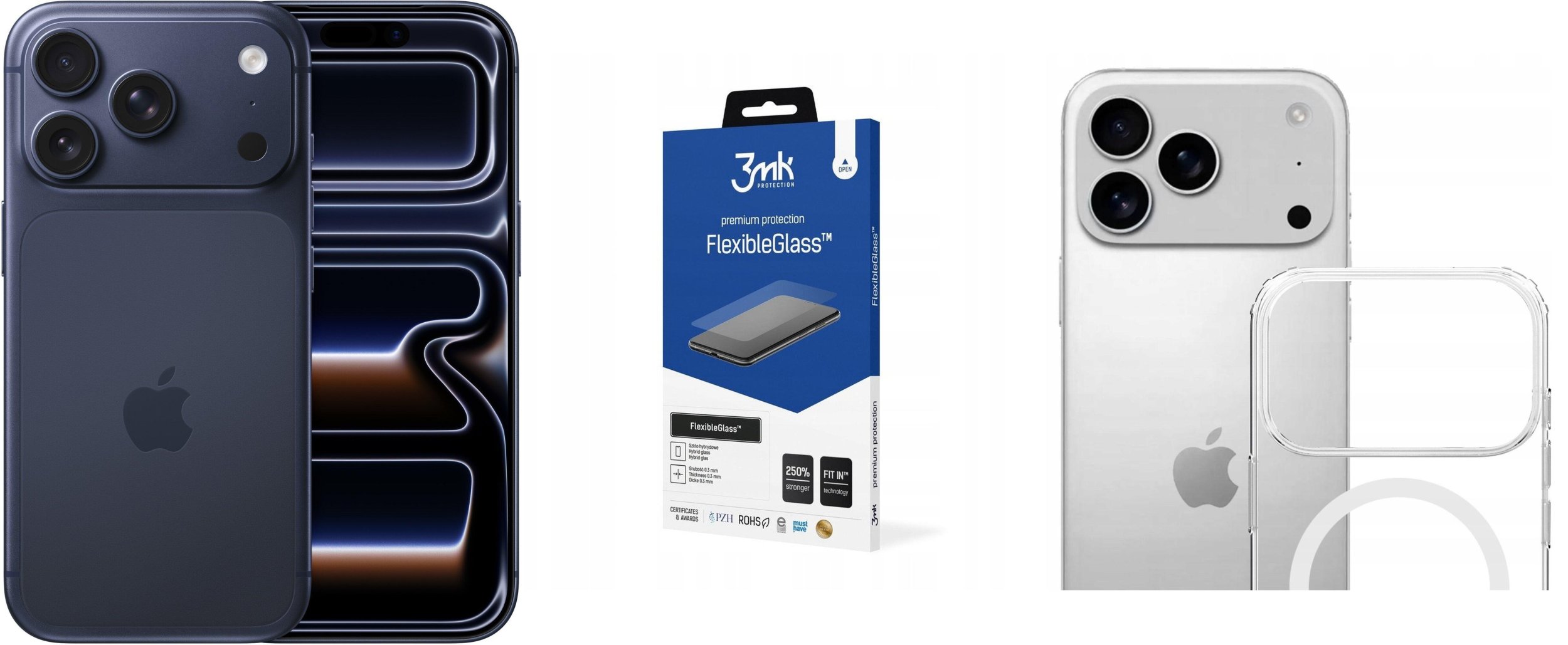 Smartfon Apple iPhone 17 Pro 256GB Głębinowy Błękit (MG8J4) + FlexibleGlass + Etui Armor MagCase