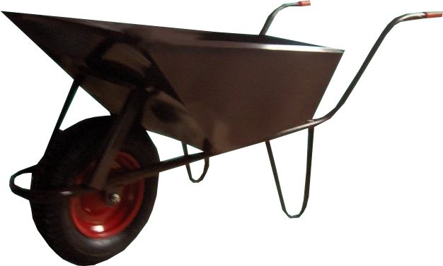 AWTools Taczka budowlana 85L brązowa z osłoną koła