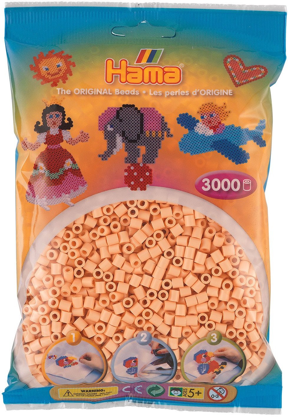 Revell Hama midi perler 3000stk lys hud