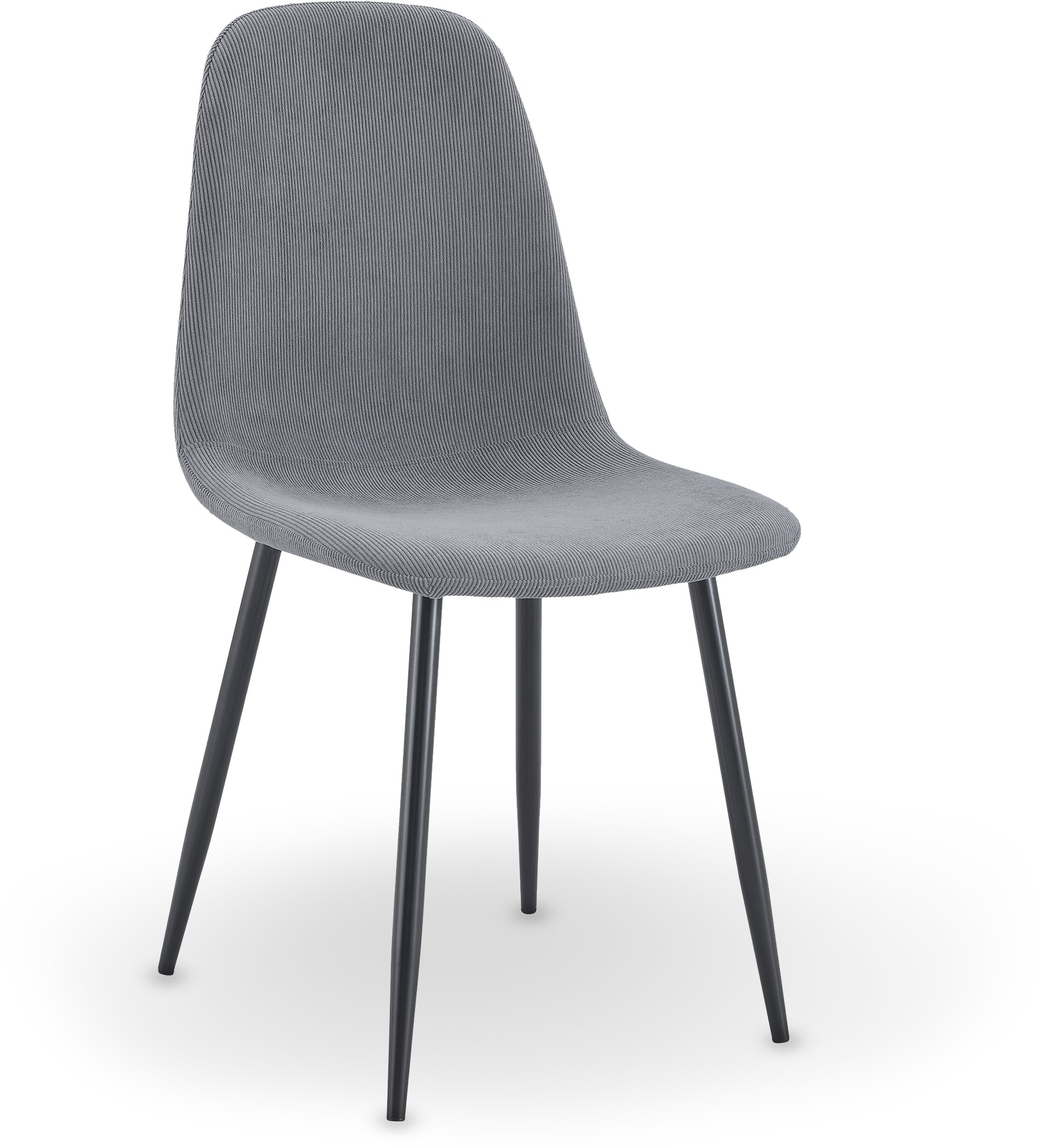 Krzesło sztruksowe Monica szare czarne nogi kuchnia salon jadalnia
