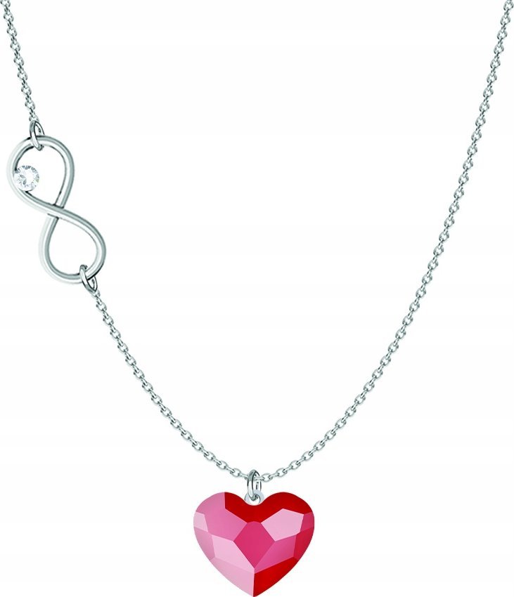 Radziszewska Jewellery Naszyjnik Srebrny z Sercem i Nieskończonością