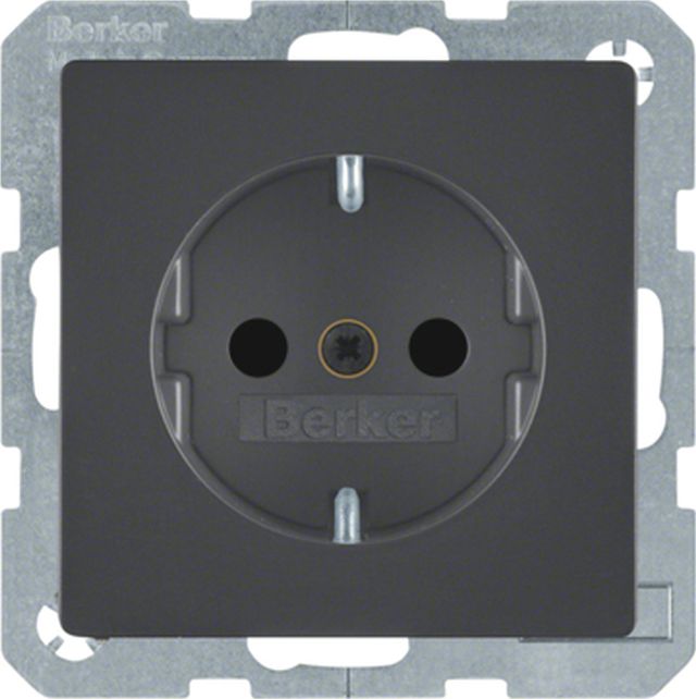 Hager Gniazdo SCHUKO Berker Q.1/Q.3 antracyt aksamit 47436086 - 47436086