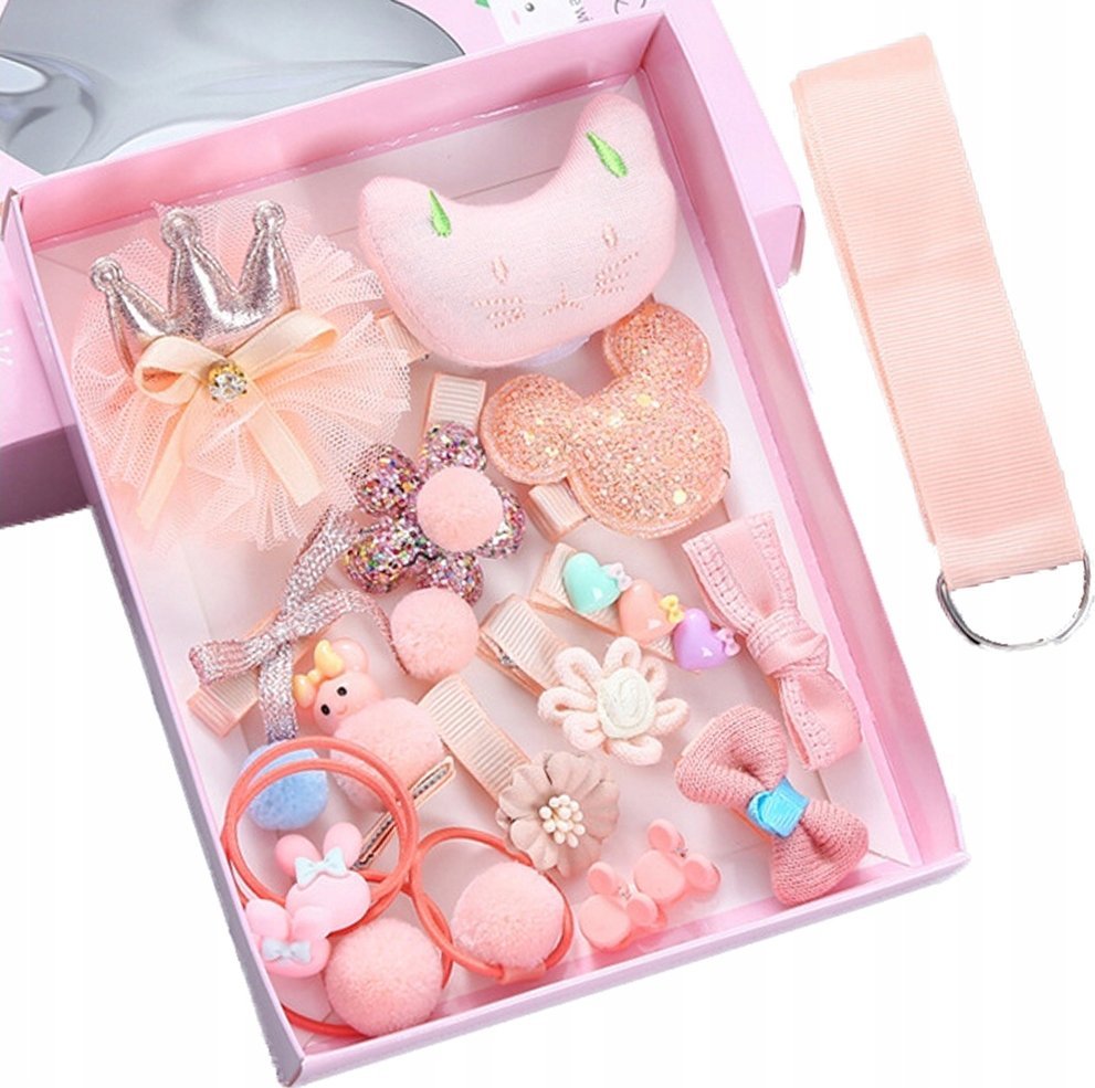 Korbi ZESTAW DZIEWCZYNKI GUMKI WŁOSÓW SPINKI PREZENT 1