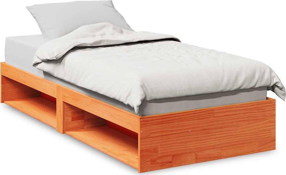 Łóżko dzienne bez materaca, woskowy brąz, 80x200 cm, sosnowe