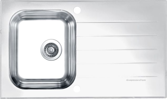 Zlewozmywak Alveus Glassix 10 szklany biały odwracalny