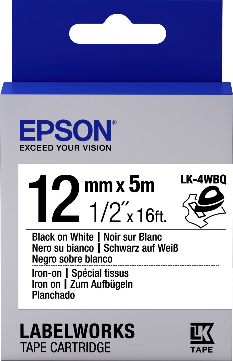 Epson TAPE - LK4WBQ IRON ON BLK/ - C53S654024