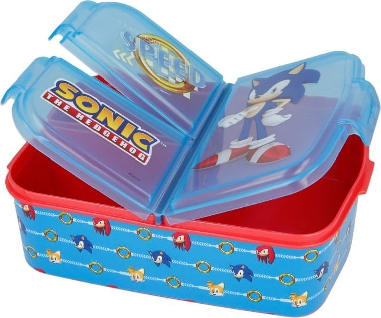 Stor LUNCH BOX ŚNIADANIÓWKA SONIC Z PRZEGRODAMI