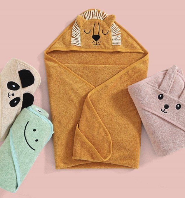 Ręcznik Kąpielowy Z Kapturem Zwierzęta