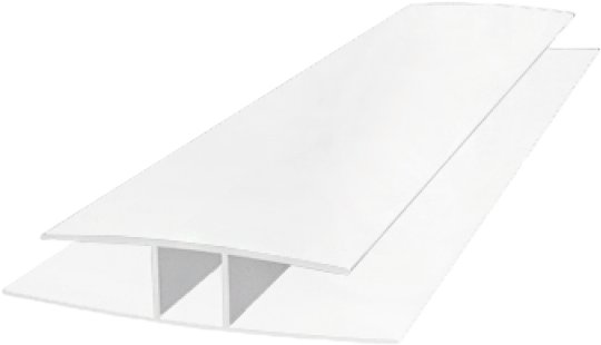 H-profil łączący 6000mm poliwęglan mleczny 10mm