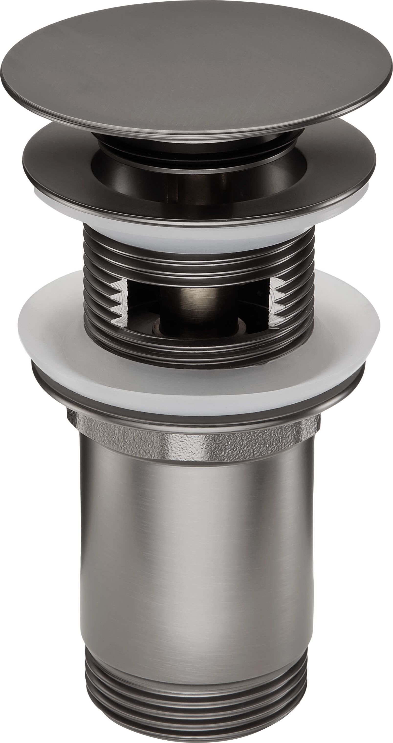 Deante Korek click - clack uniwersalny, okrągły, z przelewem i tuleją