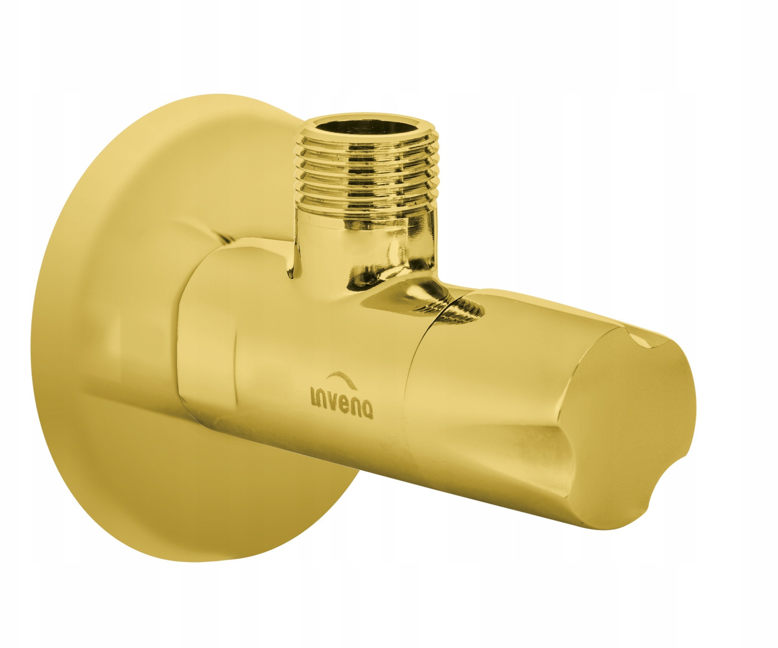 Invena zawór kątowy z głowicą ceramiczną 1/2"x3/8", złoty ZW-49-00Z-W