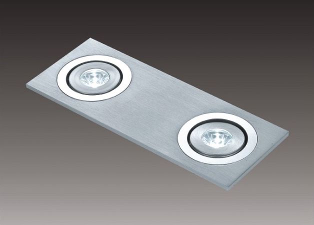 Italux Wpust podtynkowy kwadratowy satynowy Italux Fiamma MQ71815-2B