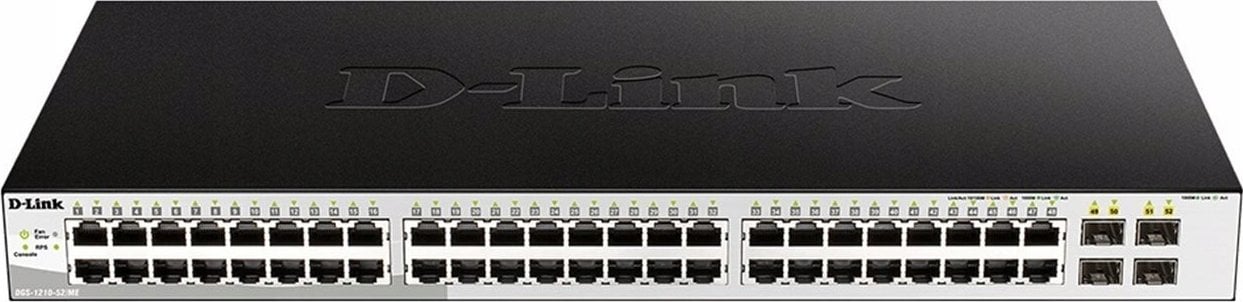 Switch D-Link D-Link DGS-1210-52/ME/E 48-Port 10/100/1000BASE-T + 4-Port 1 Gbps SFP Ports Metro Ethernet