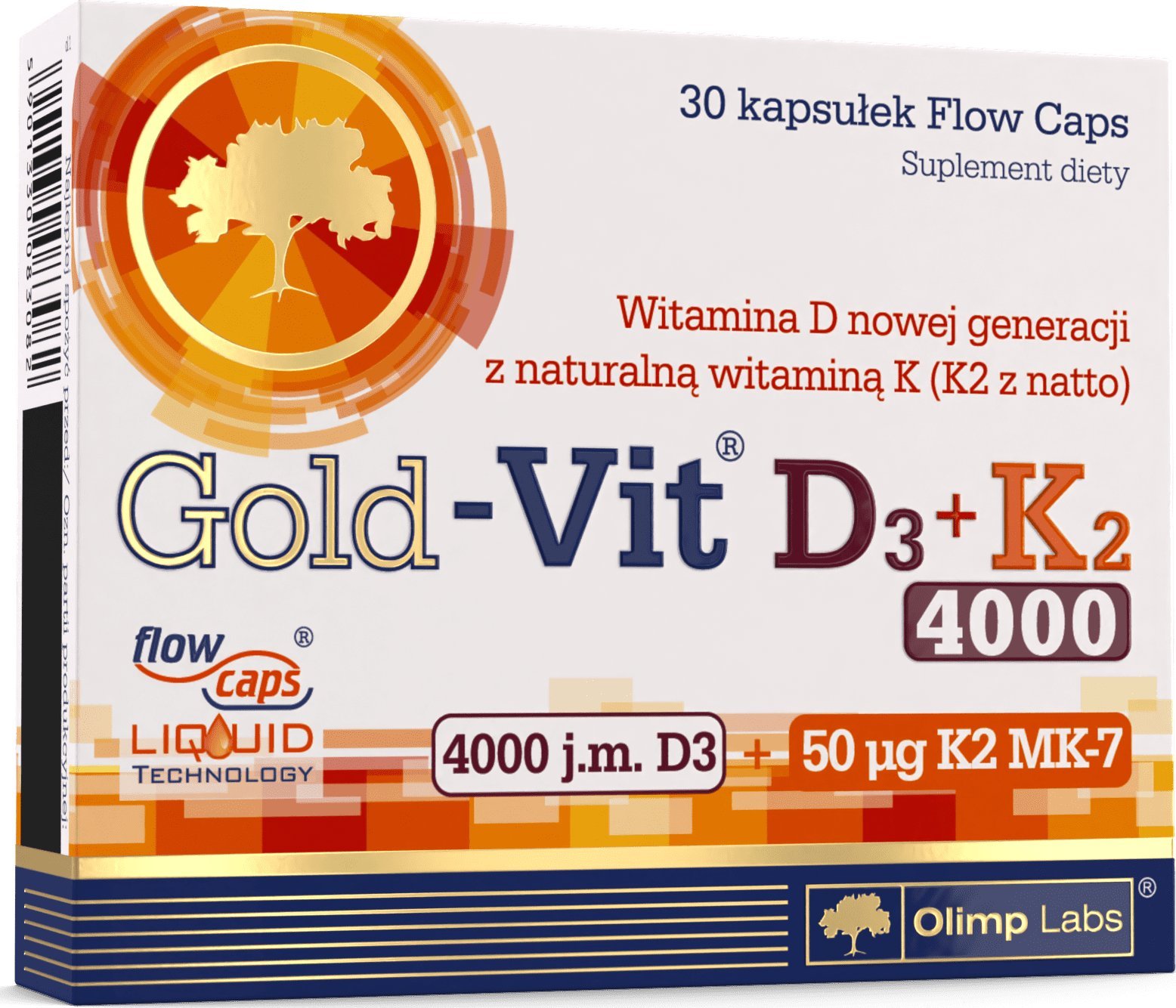 Olimp Gold-Vit D3+K2 4000 - 30 kapsułek