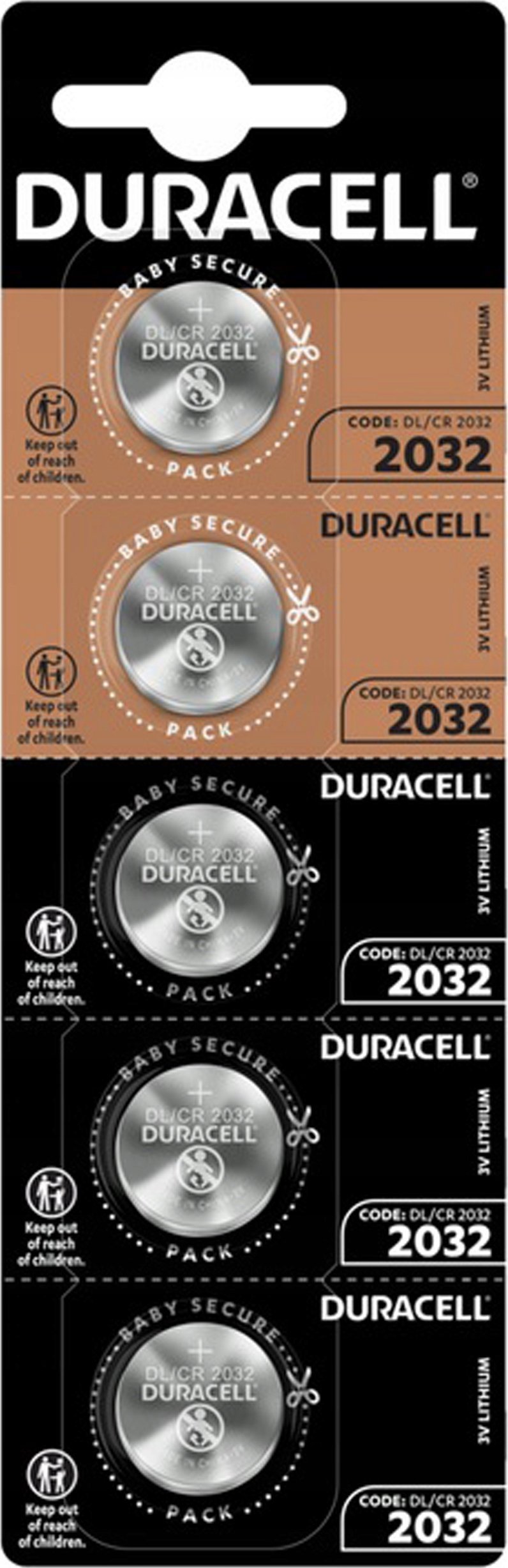 Duracell Duracell Batterie Knopfzelle CR2032 3.0V Lithium 5St.