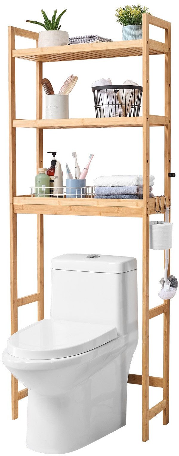 Szafka nad WC pralkę do łazienki półka regał 1,7 m Bambus