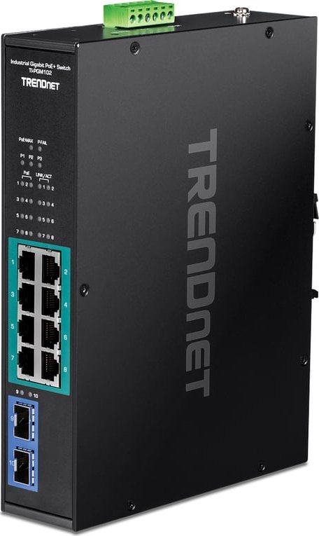 TRENDnet Trendnet TI-PGM102 łącza sieciowe Gigabit Ethernet (10/100/1000) Obsługa PoE Czarny
