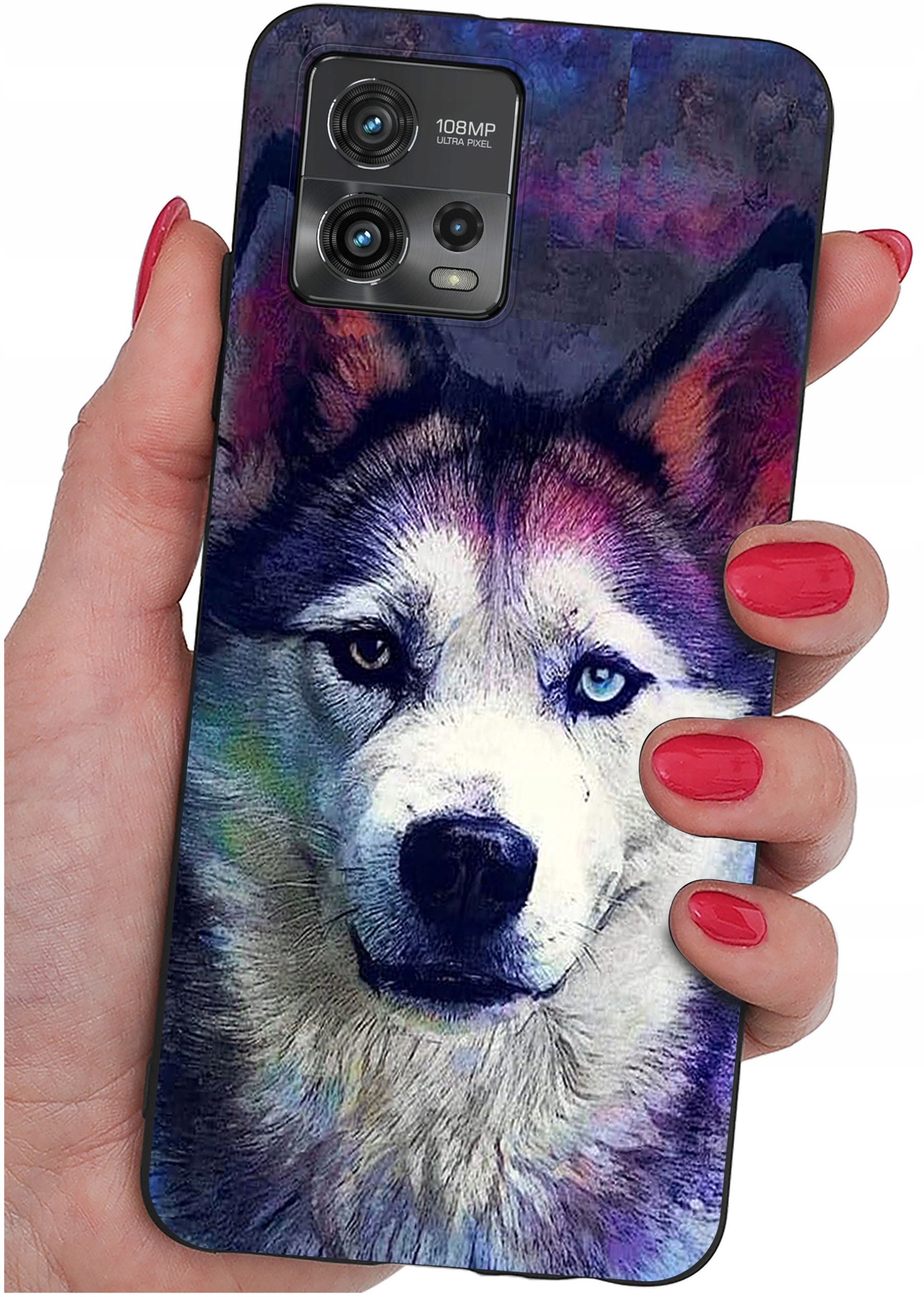 Etui do Motorola Moto G72 WZORY |SILIKONOWE MATT CASE + SZKŁO 9H