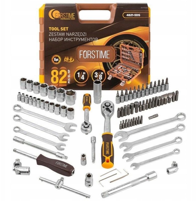 Zestaw narzędzi 82el. 1/4" & 3/8" (4-22mm)