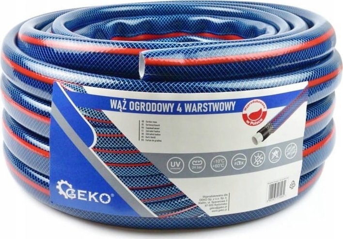 Geko Wąż ogrodowy 4 Warstwowy 1" 30m GEKO NEW (42)