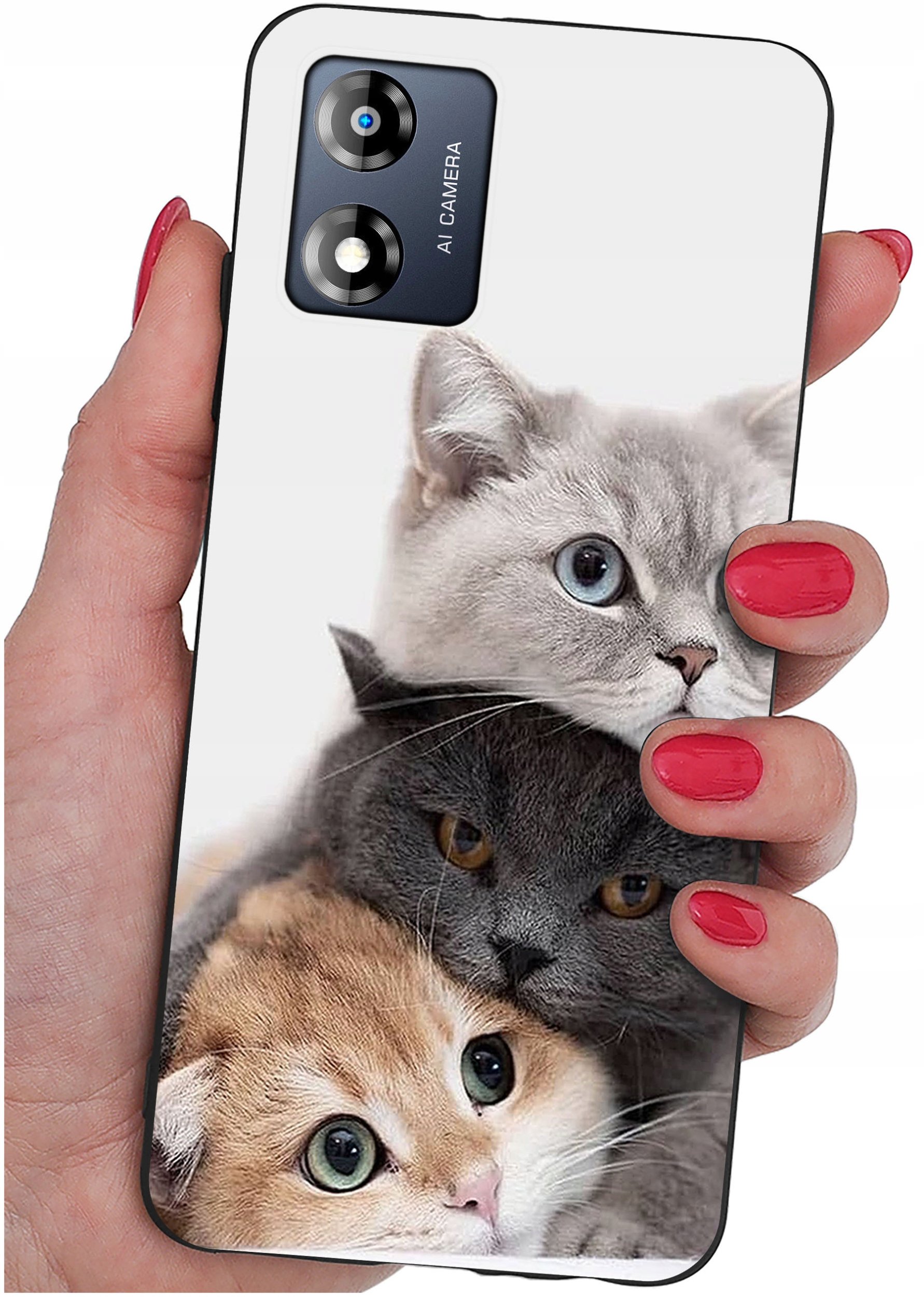 Etui do Motorola Moto E13 WZORY |SILIKONOWE MATT CASE + SZKŁO 9H