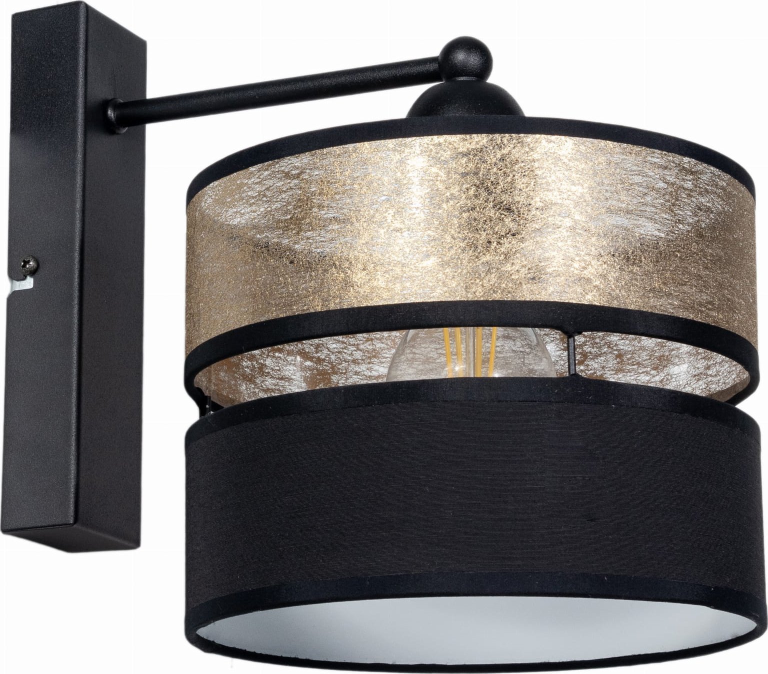 Kinkiet Solar Nowoczesny kinkiet JULA złoto - czarny