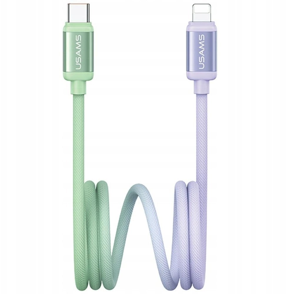 Kabel USB Usams USB-C - Lightning 1.2 m Zielony