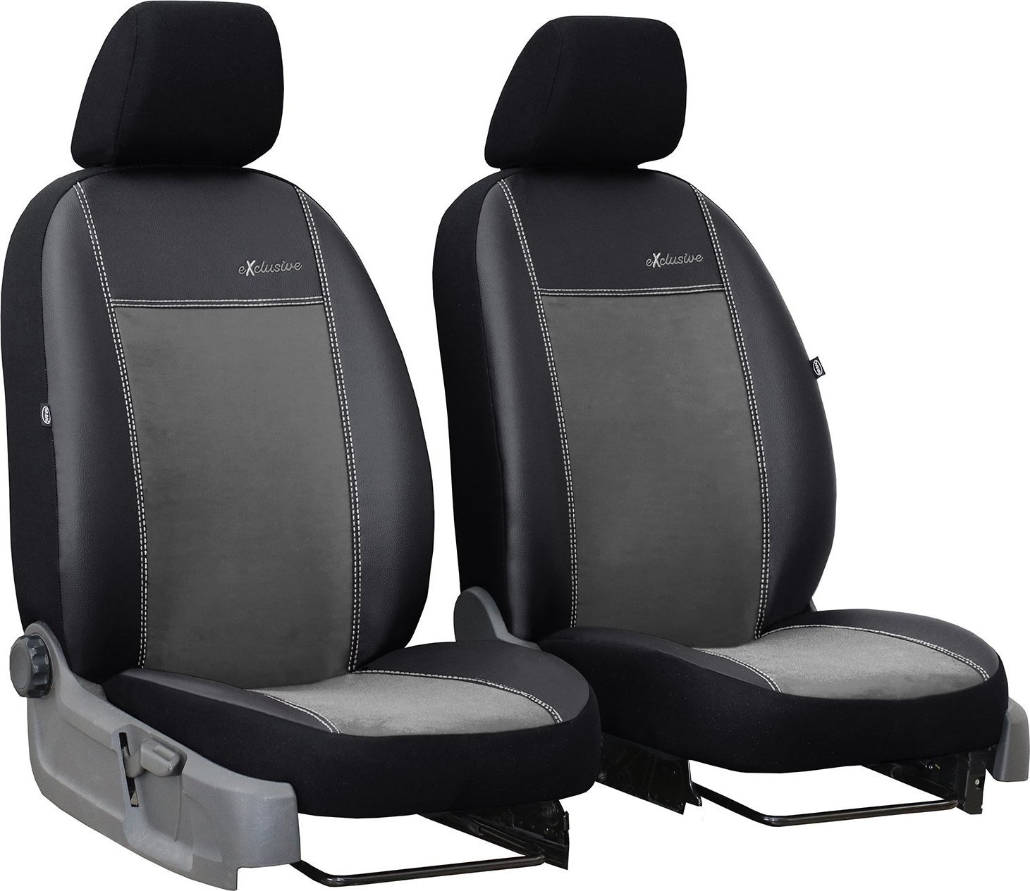 Pok-ter Pokrowce uniwersalne przody Exclusive alkantara 1+1 (ciemnoszare)