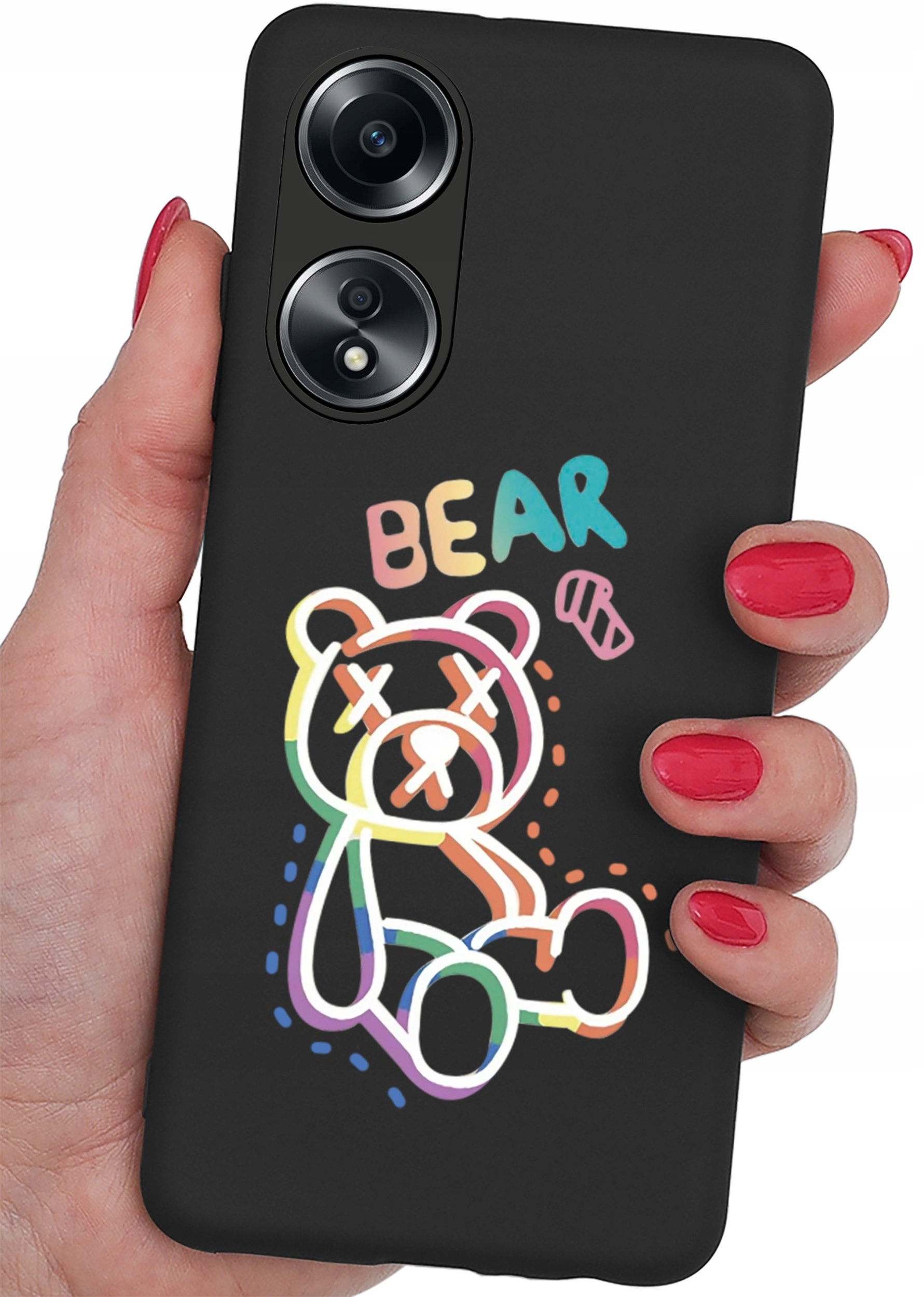 Etui do Oppo A58 4G CASE WZORY MATT PLECKI + SZKŁO OCHRONNE 9H