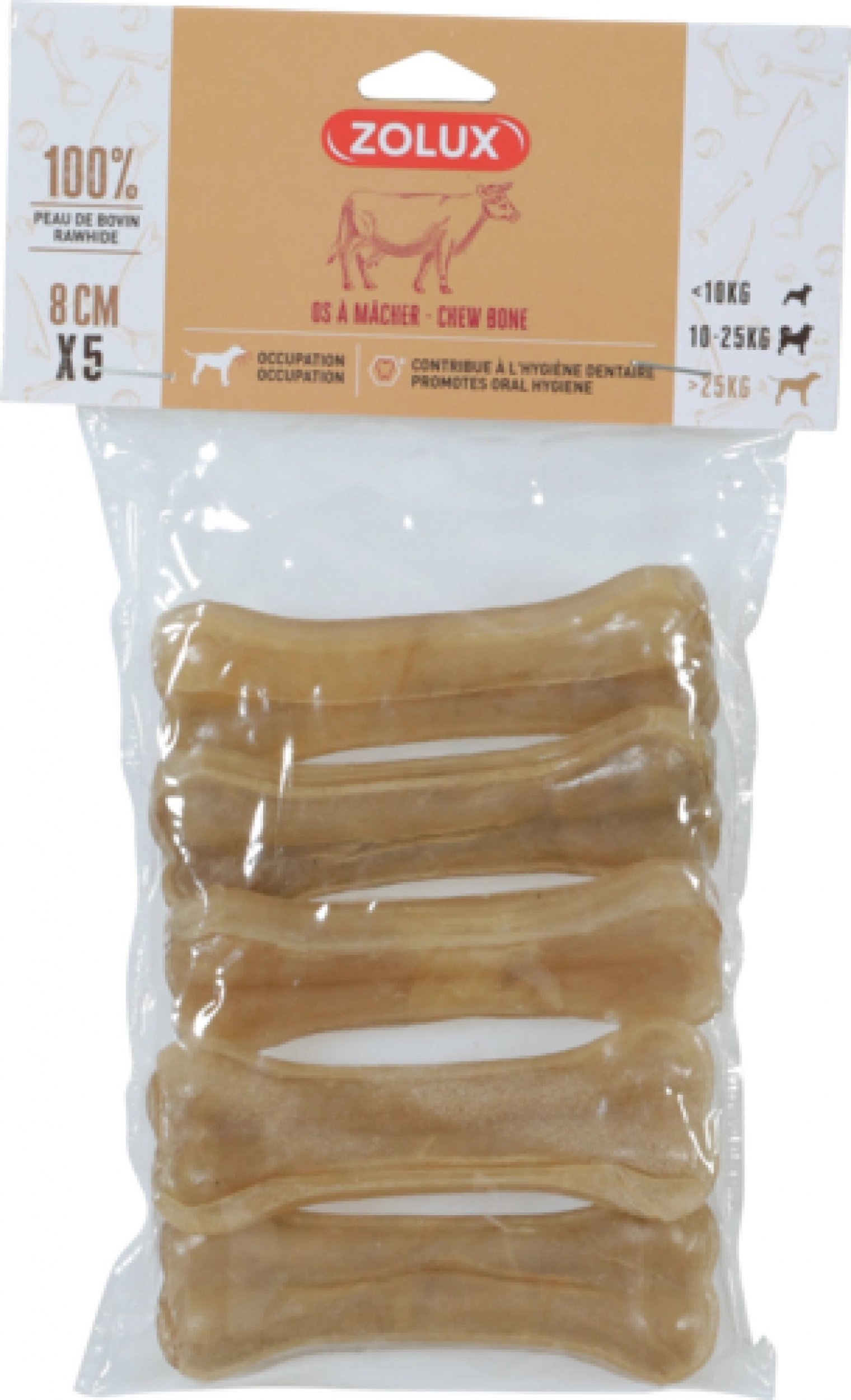 Zolux ZOLUX Kość prasowana 8 cm x 5