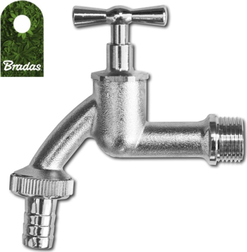 Bradas Kran ogrodowy mosiężny 3/4 GZ 1 z przyłączem na wąż 3/4 Bradas 3127