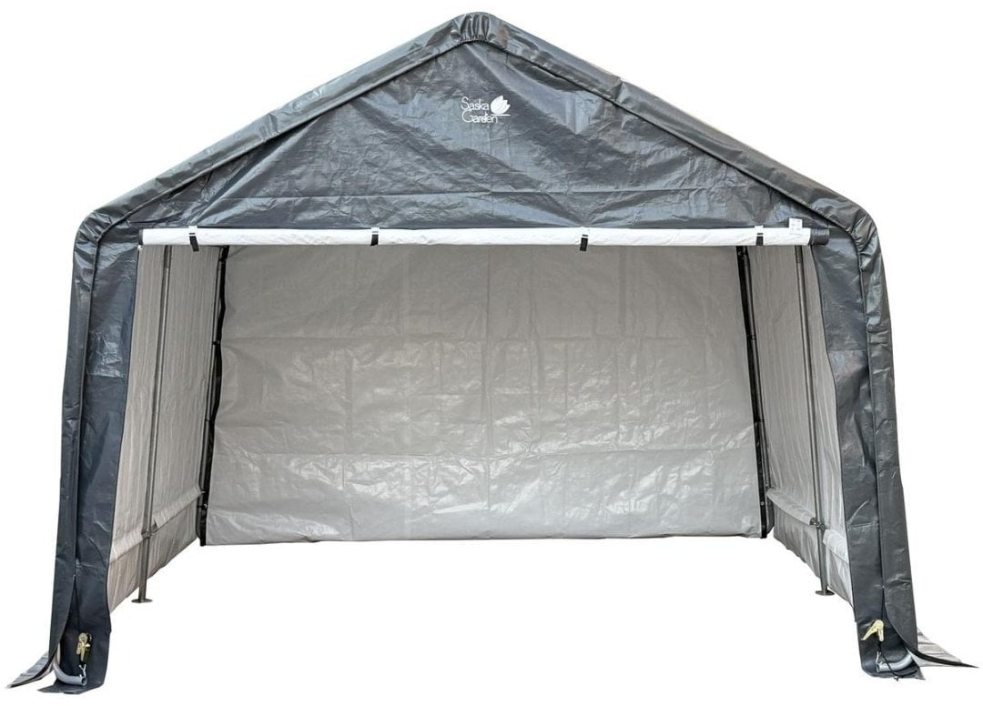 PAWILON GARAŻ OGRODOWY 3.65x3.65x2.71M SZARY SASKA GARDEN