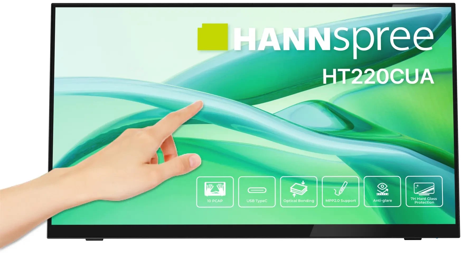 Hannspree HT220CUA monitor komputerowy 54,5 cm (21.4") 1920 x 1080 px Full HD LED Ekran dotykowy Czarny