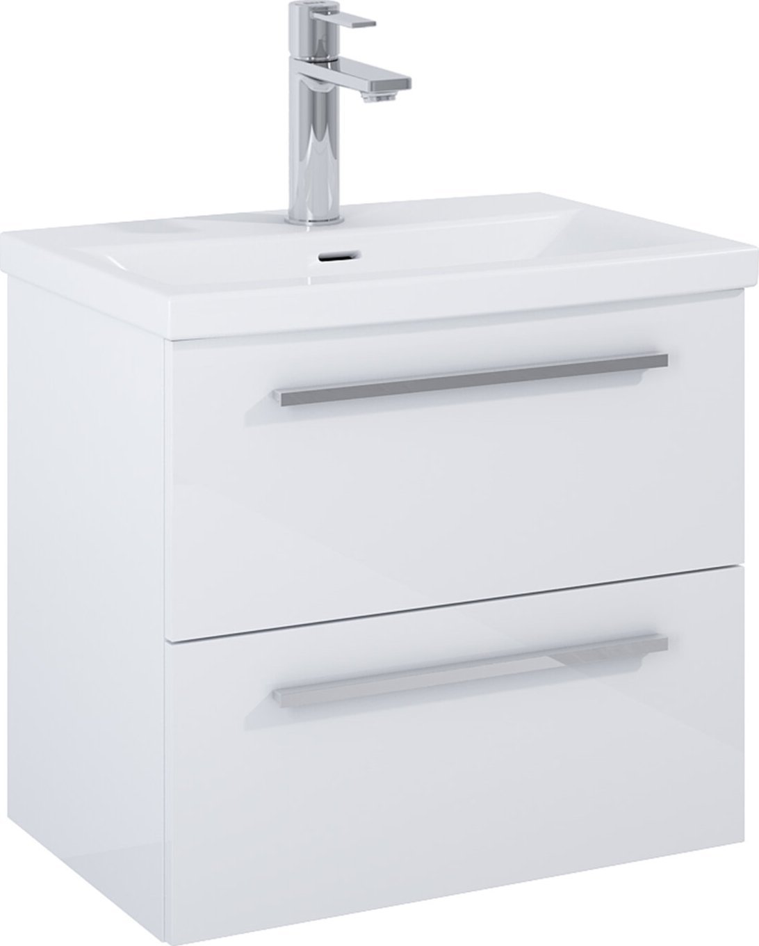 A857969806 / ROCA / KWADRO / KWADRO SZAFKA ŁAZIENKOWA 60 CM Z 2 SZUFLADAMI, DO KOMPLETACJI Z UMYWALKĄ HEBE, BIAŁY POŁYSK / ZAMIENNIK 166712 /