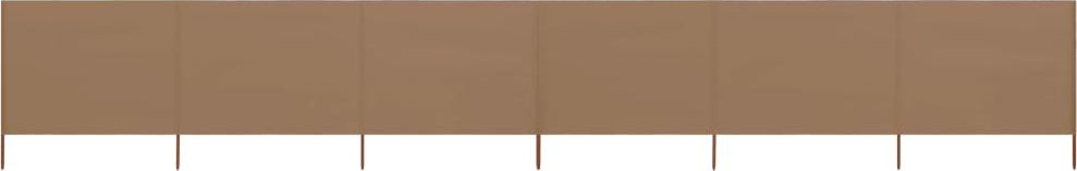 vidaXL Parawan 6-skrzydłowy z tkaniny, 800x160 cm, taupe