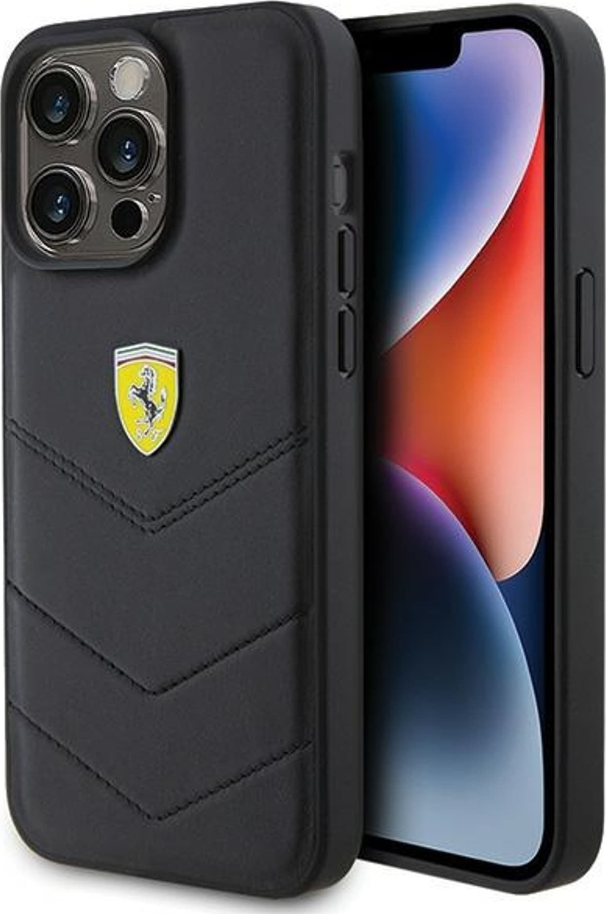 Ferrari FEHCP15XRDUK iPhone 15 Pro Max 6.7" czarny/black hardcase Quilted Metal Logo