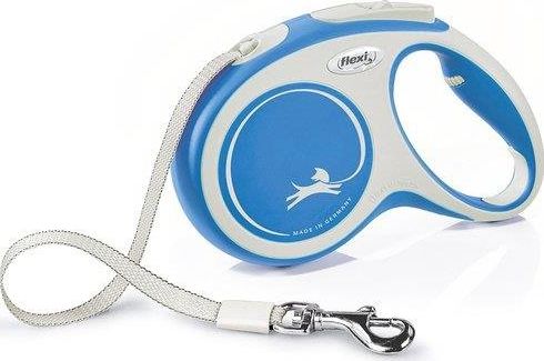 Flexi Smycz automatyczna New Comfort L taśma 5 m kol. niebieski