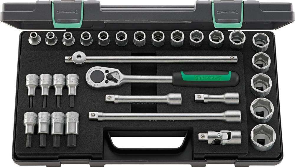 Komplet kluczy wtykowych 31-częściowy 1/2" 52/54/25/6 KN