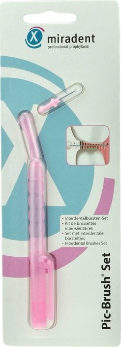 Miradent PIC-BRUSH SET - RÓŻOWA -