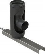 Almeva STARR Kolano ze stopą 87° z kotwieniem (redukowane) DN60/80 UV Stabilne Czarne